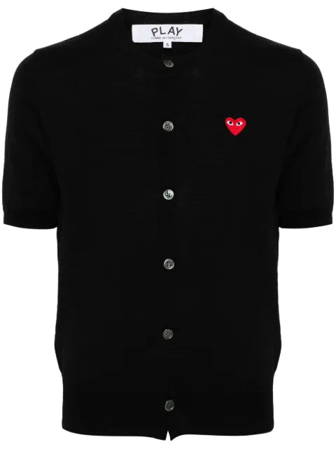 Comme Des Garçons Play logo-patch short-sleeve cardigan