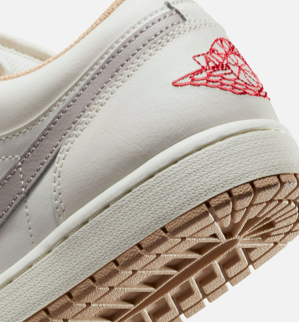 Air Jordan 1 Low – Men's Lifestyle Shoe in Sail/Fire Red/College Grey/Hemp