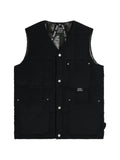 Taion Work quilted V-neck vest