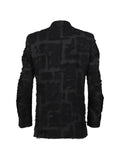 MINUS distressed checked tailored blazer