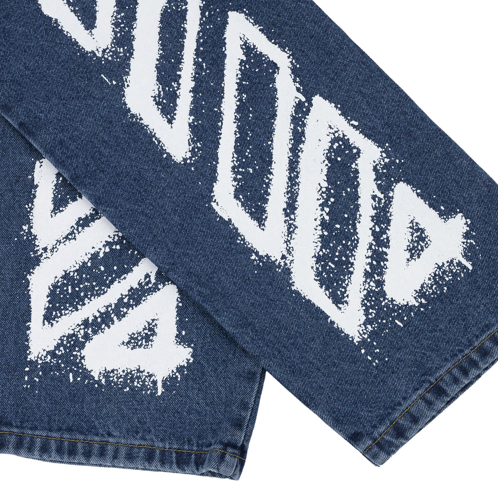 Med Indigo Spray Diag Jeans