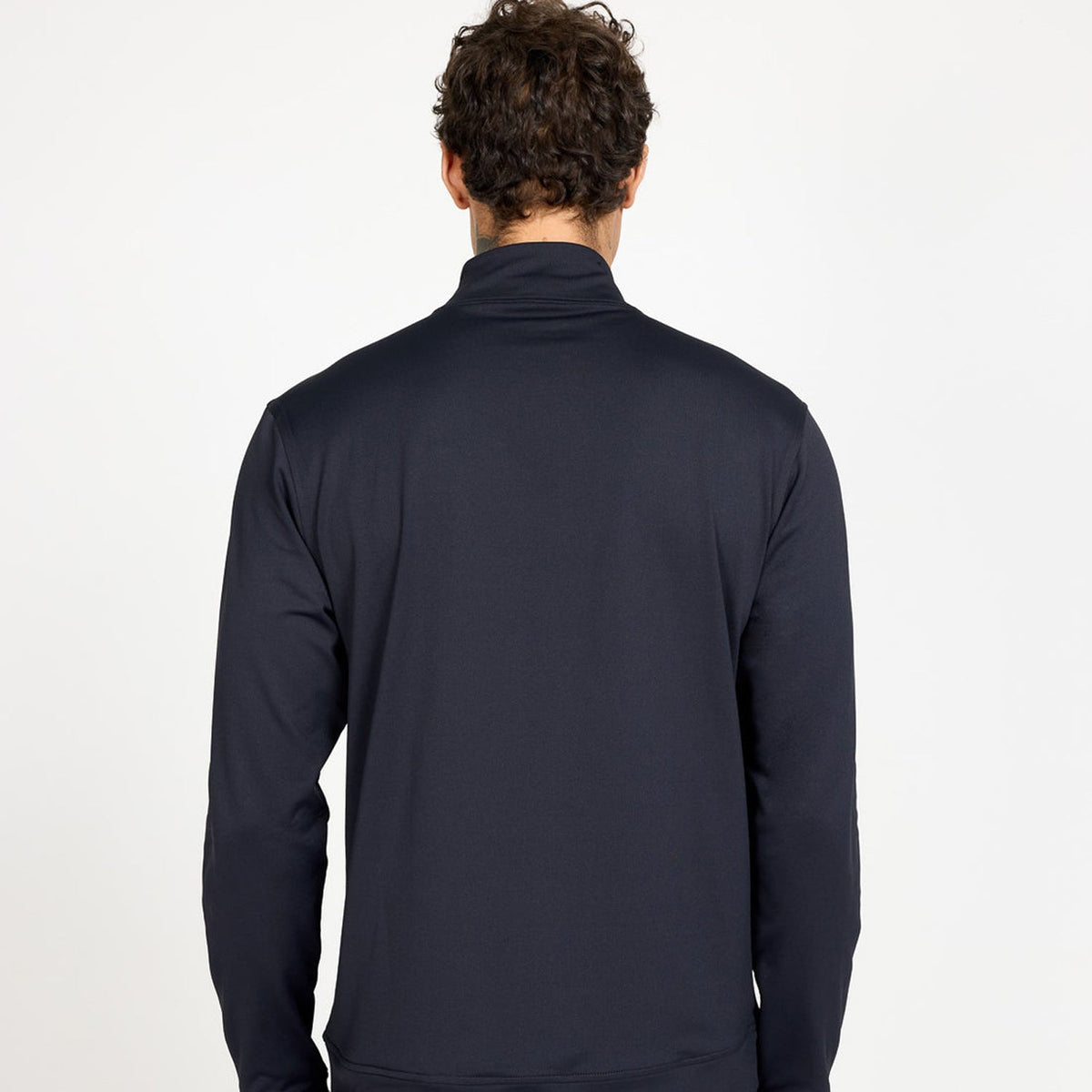 Acid Running Logo Quarter Zip: Black