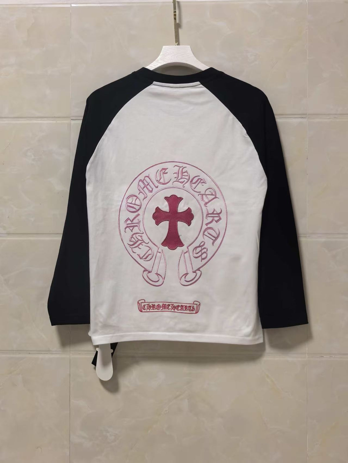 Chrome Hearts Long-Sleeve Shirt White/Black Y85#