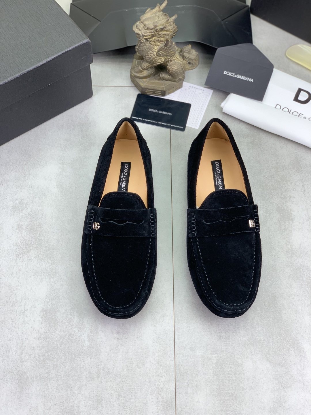 Dolce & Gabbana Men's Stitched-Toe Driving Loafers
