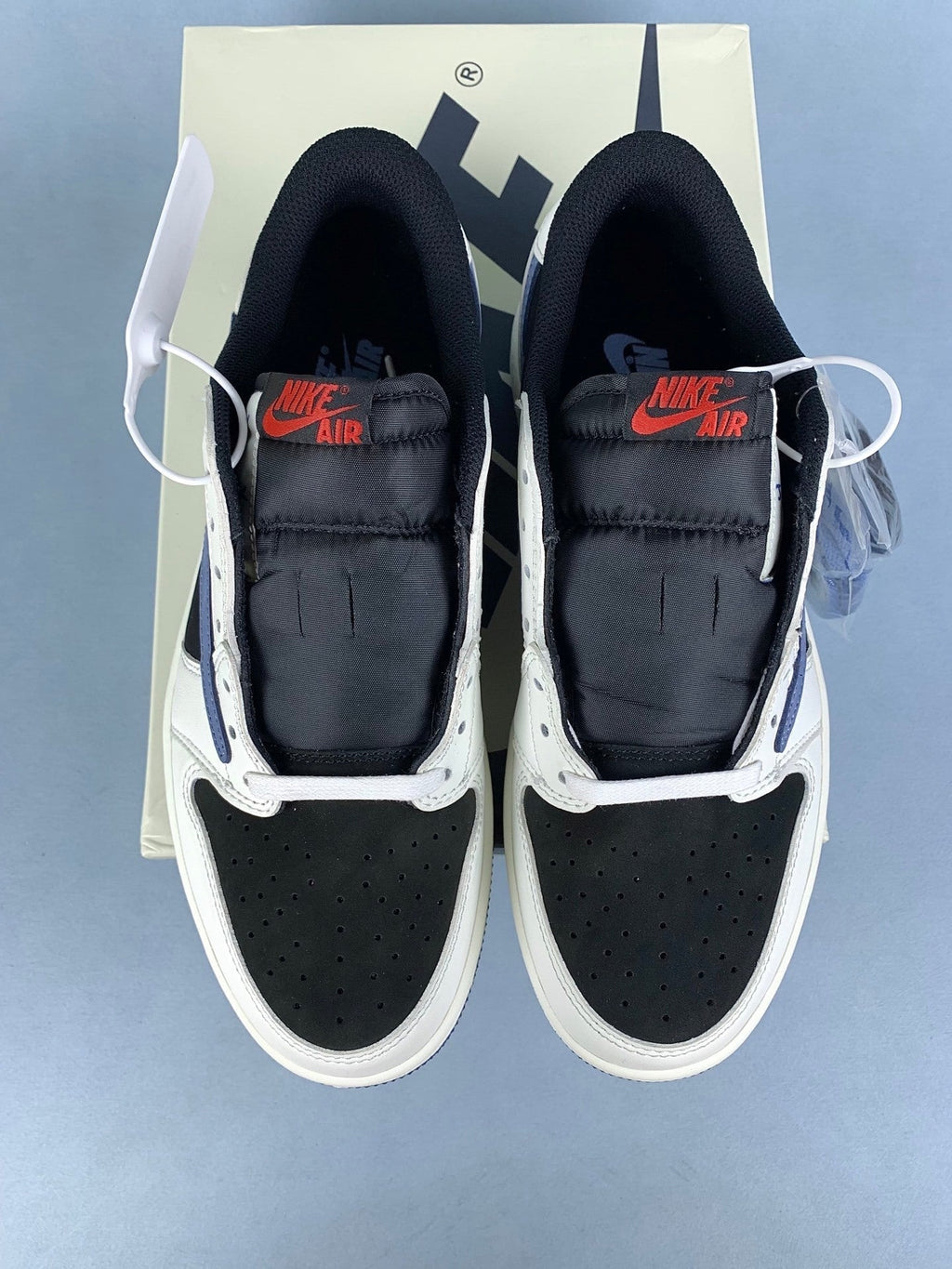 Air Jordan 1 Low Black/Blue Unisex Sneakers DM7866-040